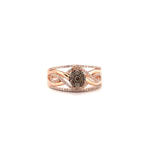 Fashion Diamond Band Set in 10K Rose Gold
