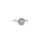 Diamond Engagement Ring Set in 14K White Gold Sz 9
