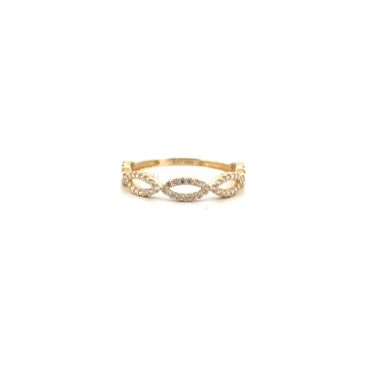 Diamond Fashion Band Set in 10K Yellow Gold