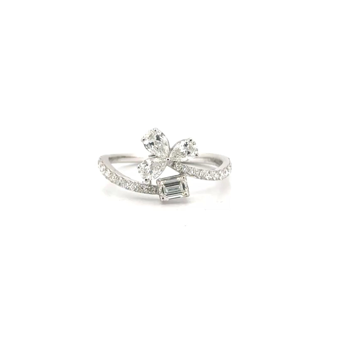 1.5cttw. Lab Grown Diamond Fashion Band Set in 14K White Gold