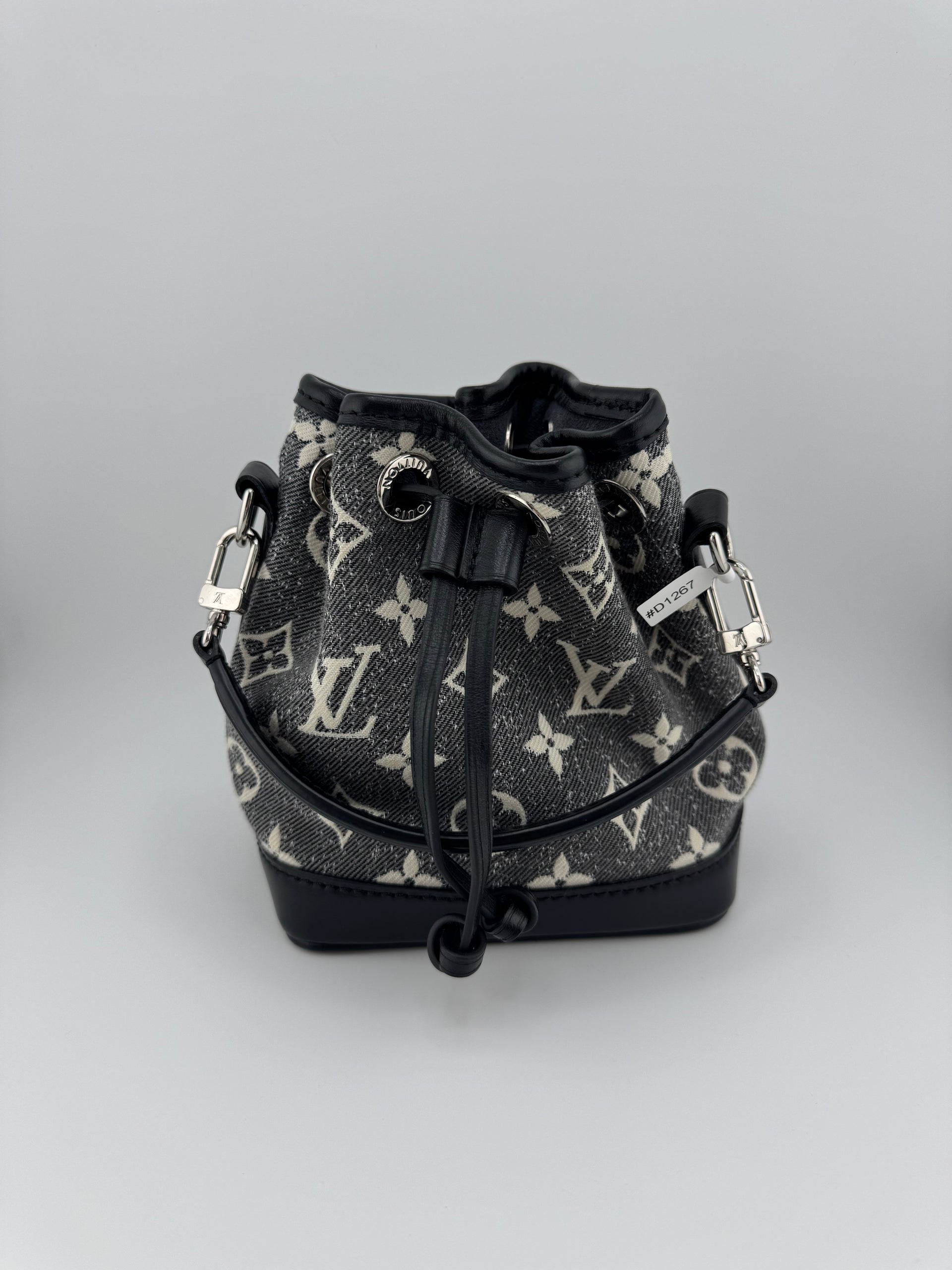 Louis Vuitton Noe Monogram Jacquard Denim Grey Noir