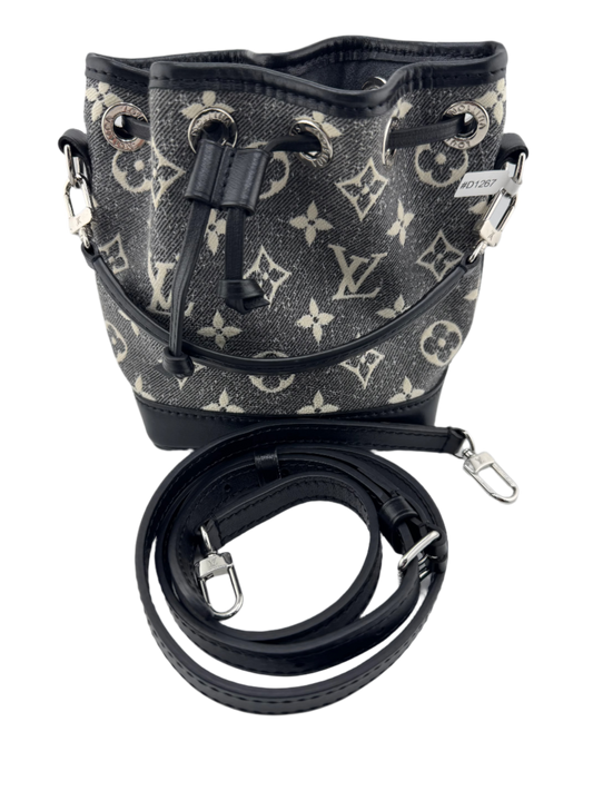 Louis Vuitton Noe Monogram Jacquard Denim Grey Noir