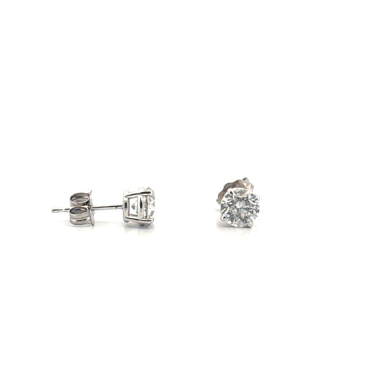 1cttw. Natural Studs in 14K White Gold Mountings