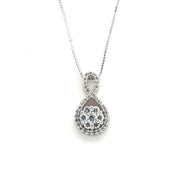 Natural Diamond Pendant Set in 14K White Gold