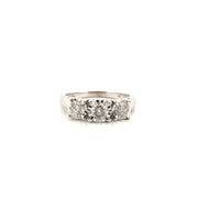Natural Diamond 3 Stone in 10K White Gold
