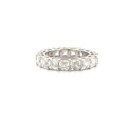 Asscher Cut Lab Grown Diamond Eternity Band Size 7