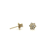 Natural Diamond Studs Set in 14K White Gold