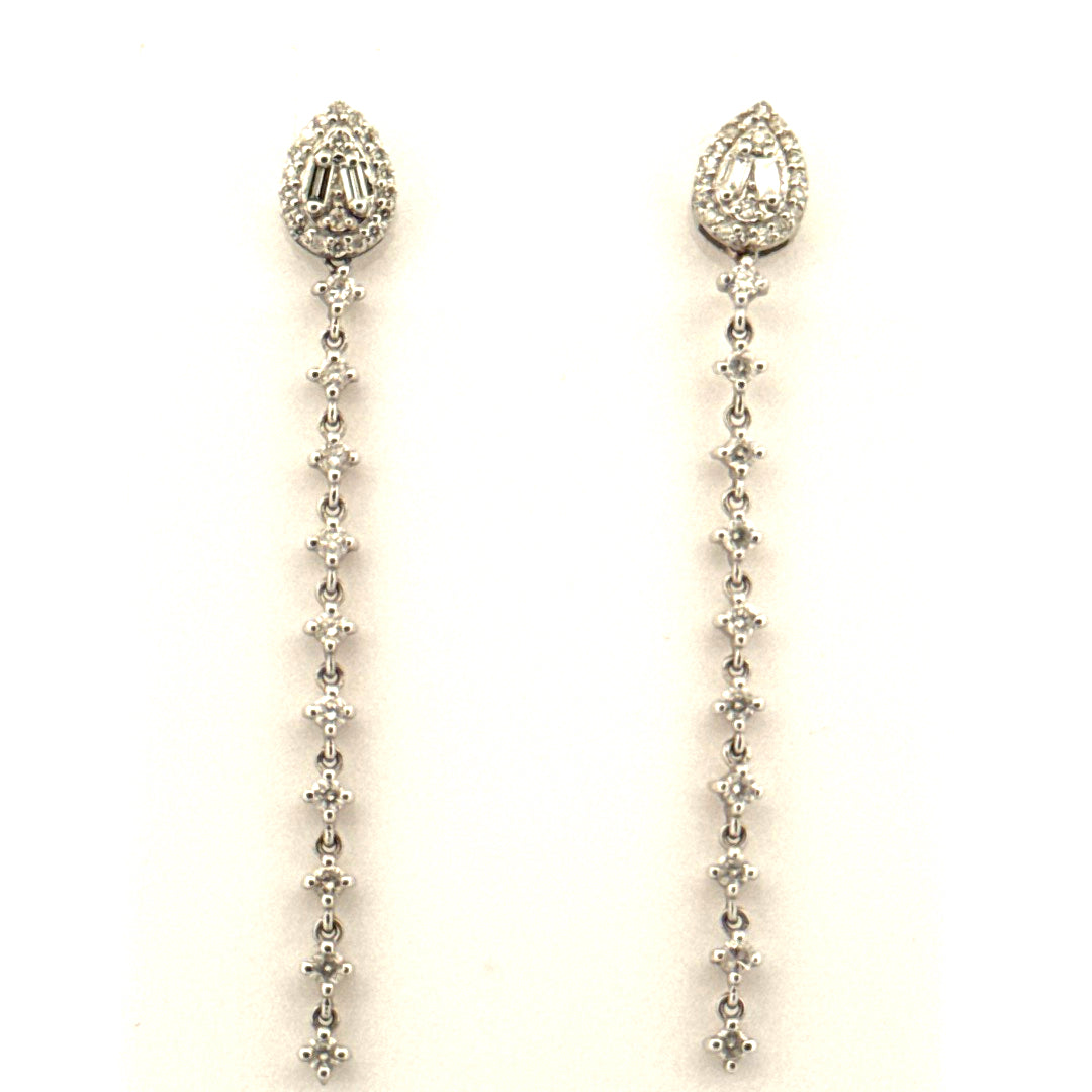 .5cttw 14k White Gold Diamond Earrings