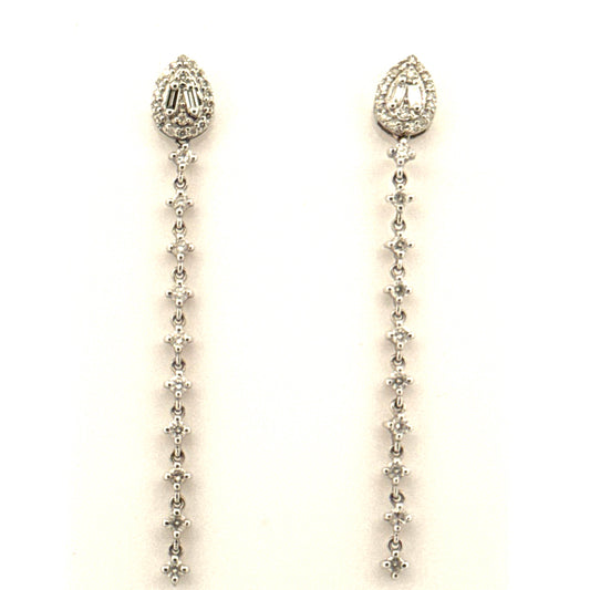 .5cttw 14k White Gold Diamond Earrings