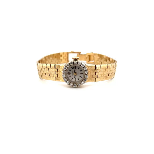 Rolex Diamond Cocktail Watch in 14K Yellow Gold