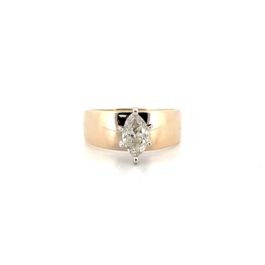 .96ct. Natural Marquise Diamond Set in 14K Yellow Gold