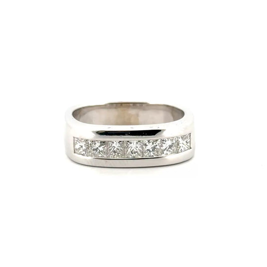 Approx. 2cttw. Natural Diamond Men's Ring in 14K White Gold