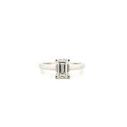 1.67ct. F VS2 Lab Grown Emerald Cut Diamond in 14K White Gold Mounting Sz 7