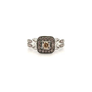 Levian Natural Diamond Set in 14K White Gold Sz 6.5