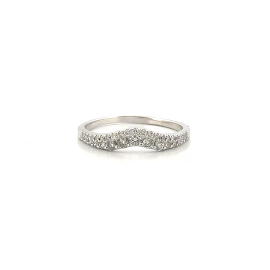 Natural Diamond Band Set in 14K White Gold