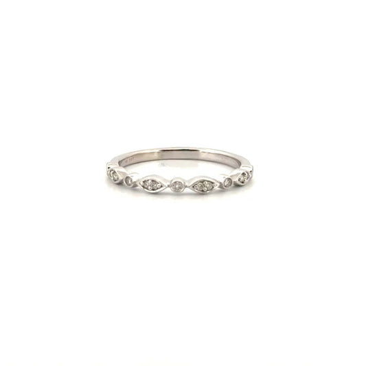 Natural Diamond Band in 14K White Gold