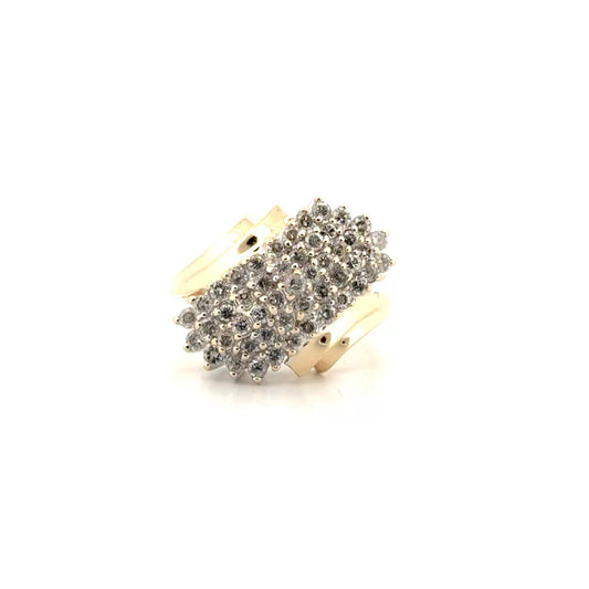 Natural Diamond Estate Ring in 14K Yellow Gold