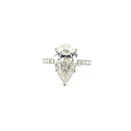 4.51ct G VS1 Lab Pear in 14K White Gold Mounting