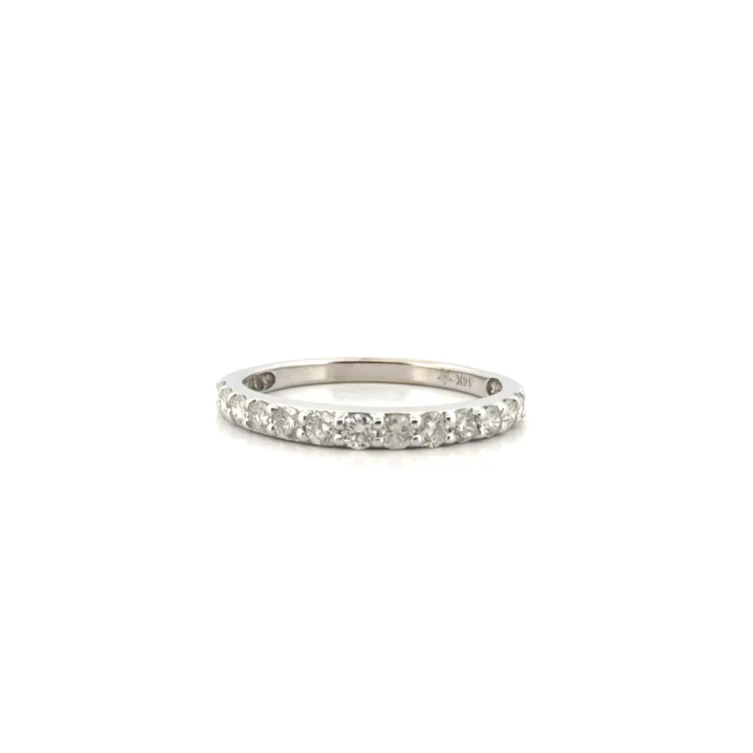 Natural Diamond Band in 14K White Gold