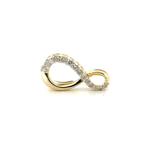 Natural Diamond Pendant in 14K Yellow Gold