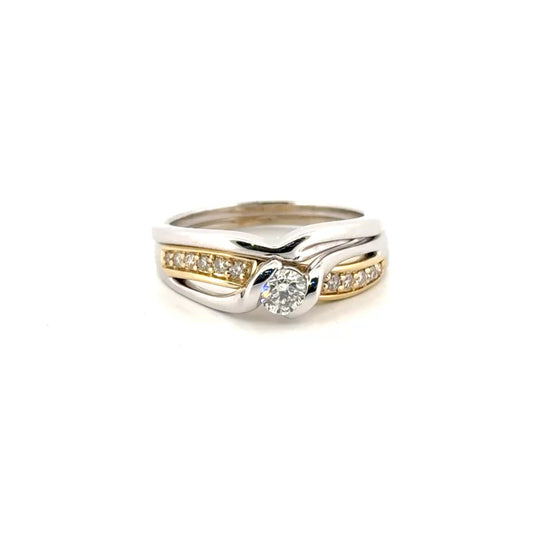Natural Diamond Heart Pendant Set in 14K Yellow Gold