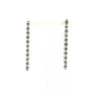 2.08cttw Natural Diamond Geometric J Hoop Style Earrings in 18K White Gold