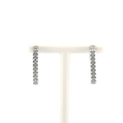 Natural Diamond In N Out Hoops in 14K White Gold