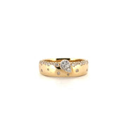 Natural Diamond Fashion Ring in 14K Yellow Gold Sz 7.5