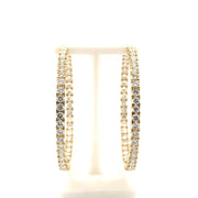 8cttw. Natural Diamond In N Out Hoops in 14K Yellow Gold