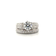 1.71ct. E VS1 Lab Grown Round Diamond in 14K White Gold Custom Mounting Size 9