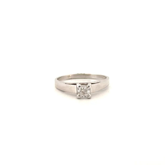 Natural Diamond Ring in 14K White Gold