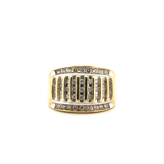 Natural Diamond Fashion Ring in 10K Yellow Gold