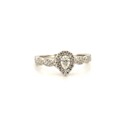 Neil Lane Pear Shape Diamond Engagement in 14K White Gold