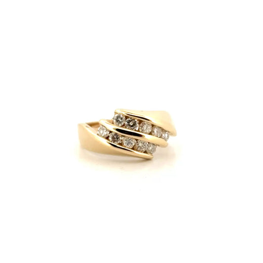 Natural Diamond Fashion Ring in 14K Yellow Gold