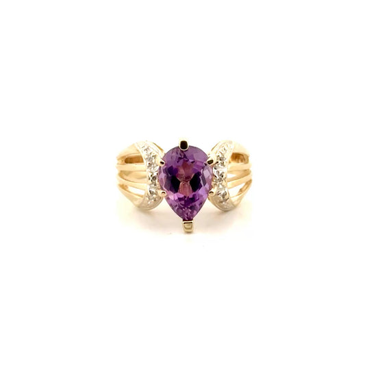 Amethyst Ring in 14K Yellow Gold