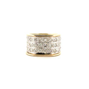 1.66cttw. Wide Cigar Style Euro Shank Ring in 14K Yellow Gold Sz 6