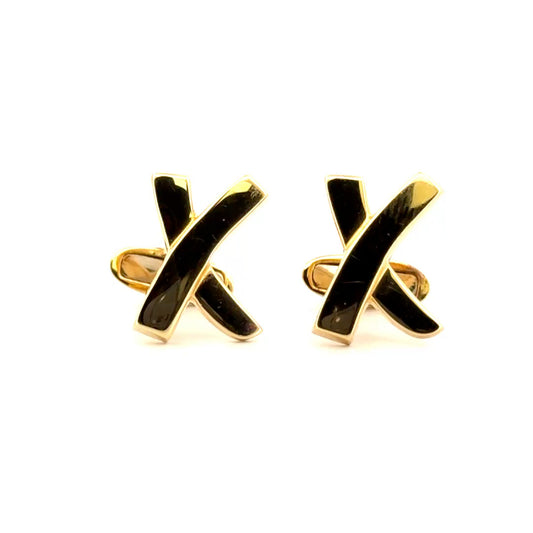 Tiffany & Co Paloma Picassio X Graffiti Cufflinks in 18K Yellow Gold