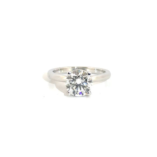 2.04ct. E VS1 Round Lab Grown Diamond in 14K White Gold