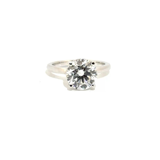 3.01ct. E VS1 Round Lab Grown Diamond in 14K White Gold Mounting