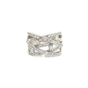 Natural Diamond Fashion Ring in 14K White Gold Sz 6.5