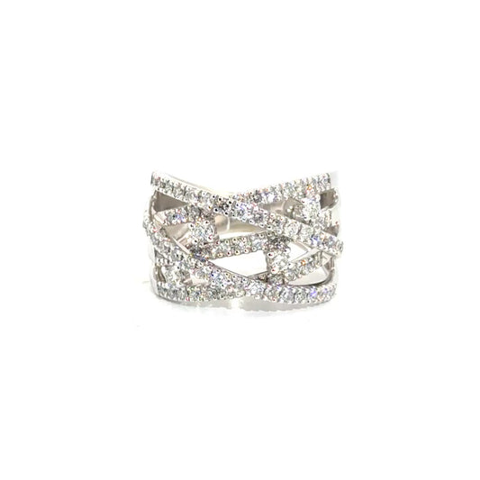 Natural Diamond Fashion Ring in 14K White Gold