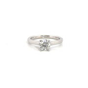 1.03ct. Natural Round Diamond Engagement Ring in 14K White Gold Cathedral Mounting Sz 7