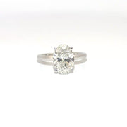 3.02ct E VS1 Lab Grown Oval Cut Diamond in 14K White Gold Sz 7