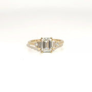 1.56ct. E VS1 Lab Grown Emerald Cut Diamond in 14K Yellow Gold Mounting Sz 7