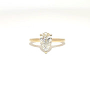 1.61ct. E VVS2 Lab Grown Pear Shape Diamond Engagement Ring in 14K Yellow Gold
