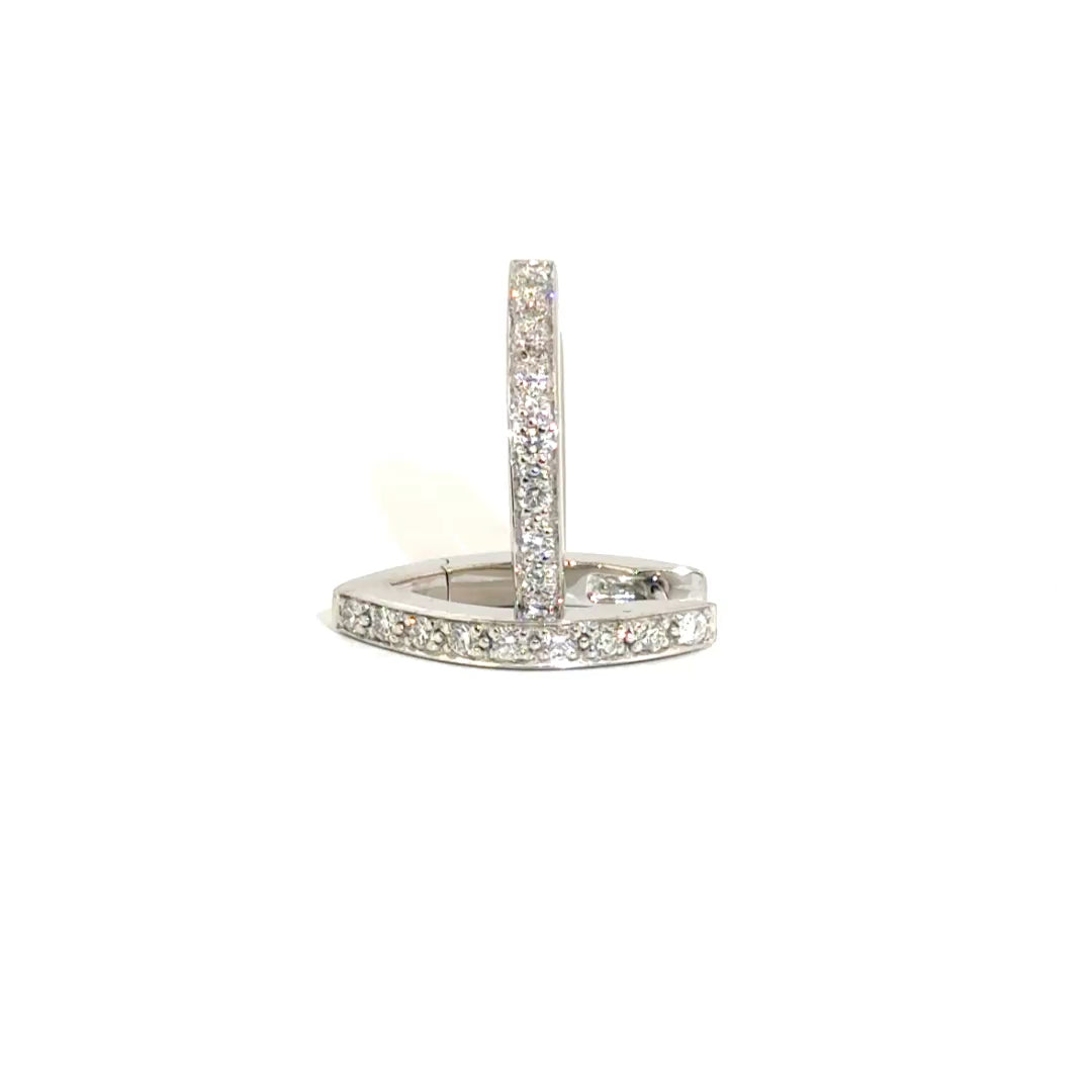 Natural Diamond Earrings in 14K White Gold