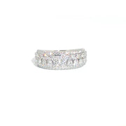 1.08cttw. Natural Diamond Fashion Band in 14K White Gold Sz 6.5