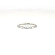Natural Diamond Band in 14K White Gold Sz 6.5