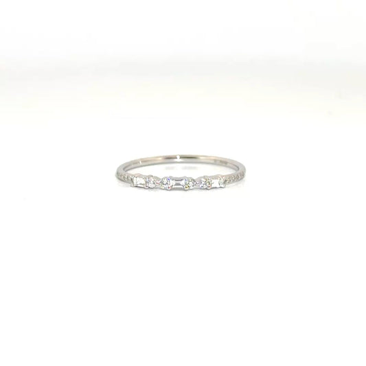 Natural Diamond Band in 14K White Gold