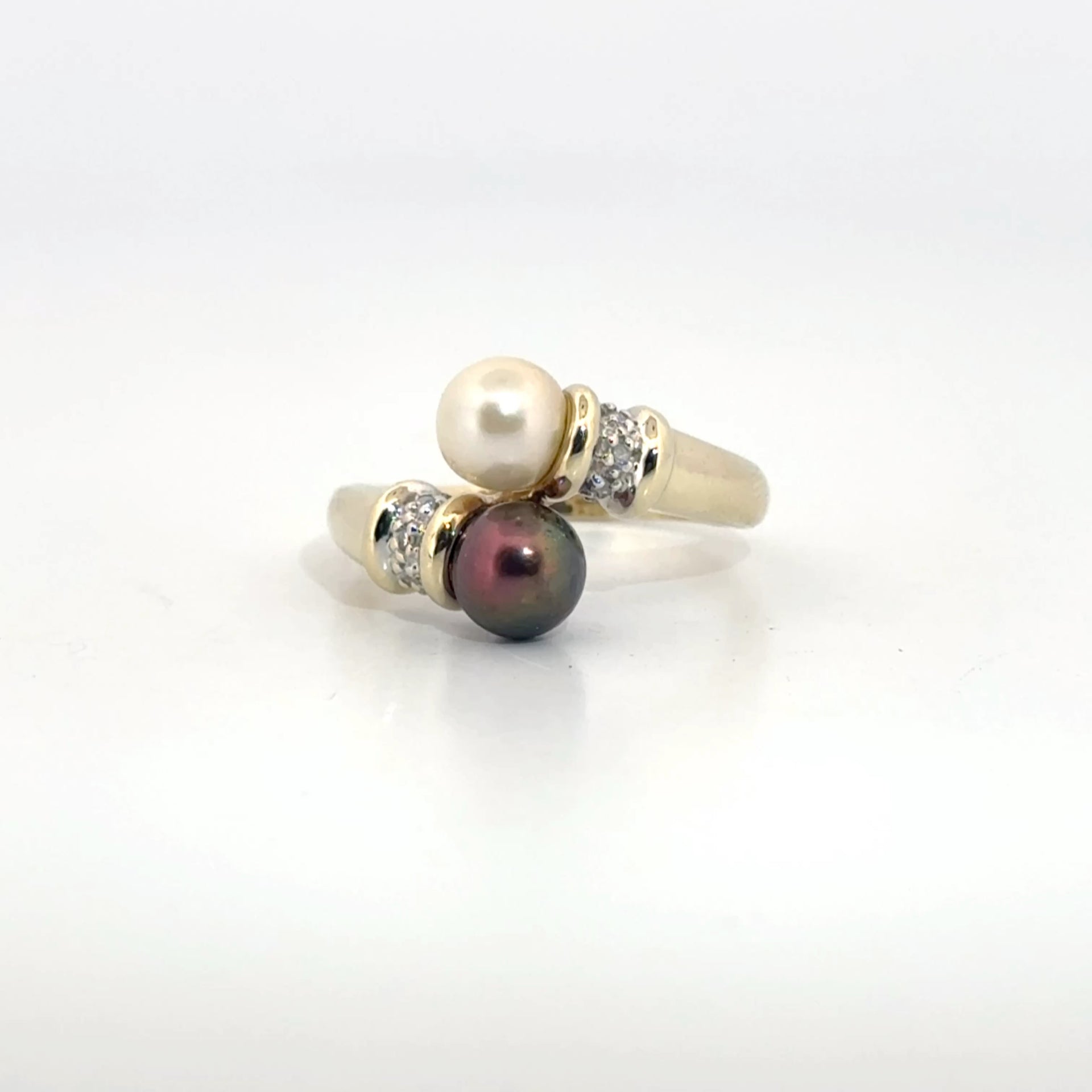 Opal Bypass Ring in 14K Yellow Gold